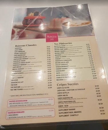 venezia ice menu prix 4